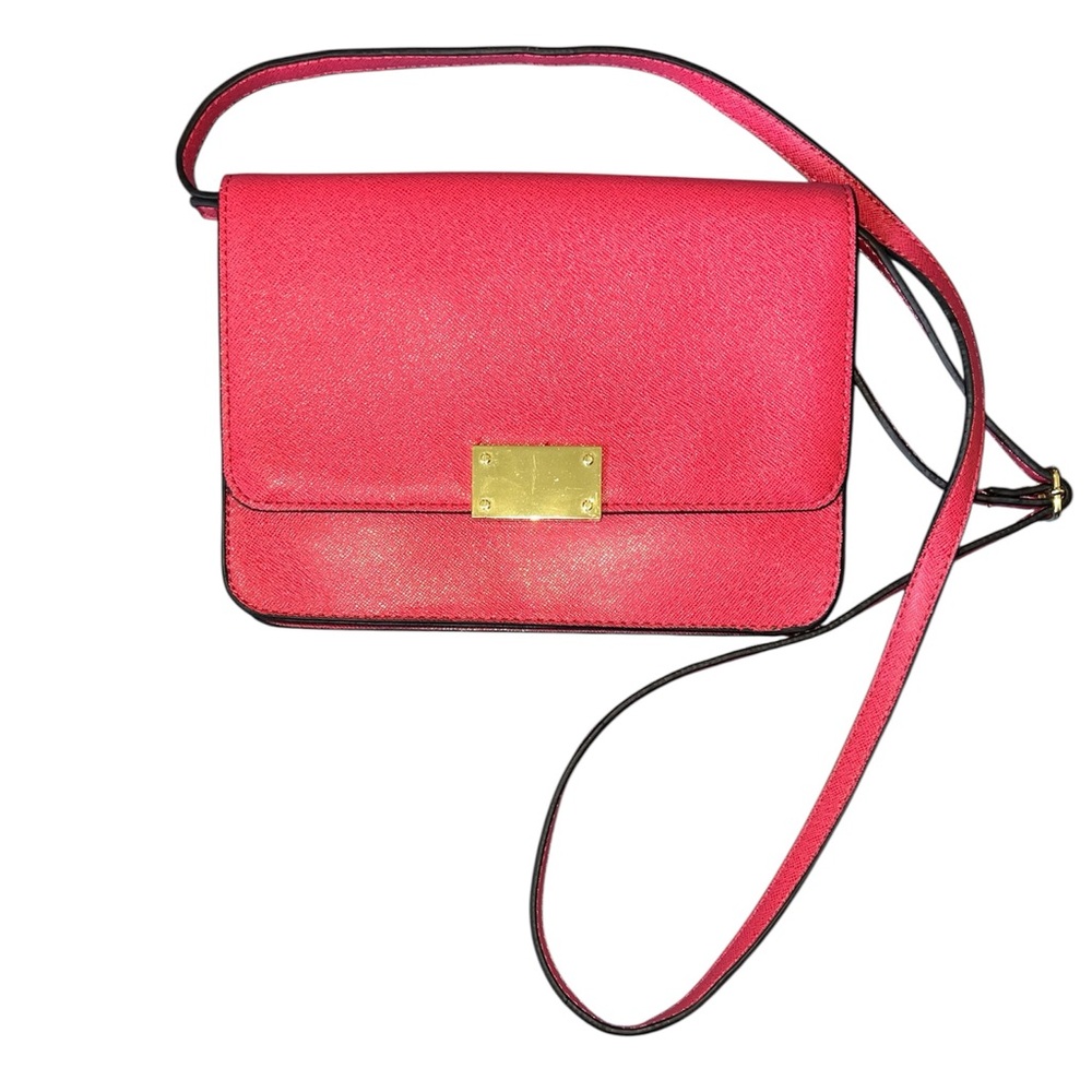 Coral Pink Clutch with Removable Crossbody Strap